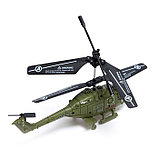 Вертолёт радиоуправляемый «Армия», заряд от USB, свет, цвет зелёный, фото 3