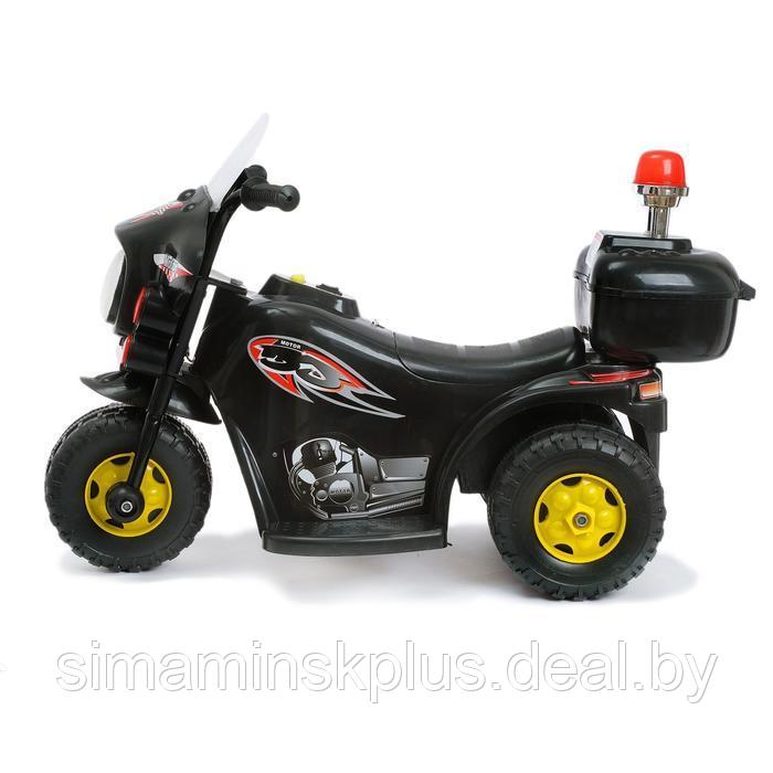 Электромобиль «Мотоцикл шерифа», цвет чёрный - фото 2 - id-p199337471