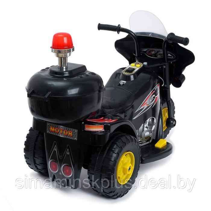 Электромобиль «Мотоцикл шерифа», цвет чёрный - фото 3 - id-p199337471