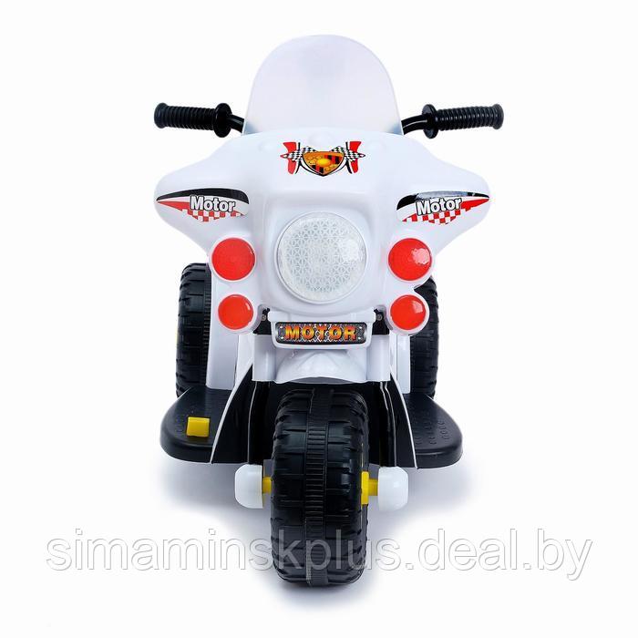 Детский электромобиль «Мотоцикл шерифа», цвет белый - фото 7 - id-p199337473