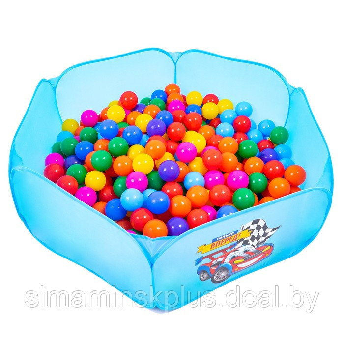 Шарики для сухого бассейна с рисунком, диаметр шара 7,5 см, набор 500 штук, цвет разноцветный - фото 1 - id-p199338521