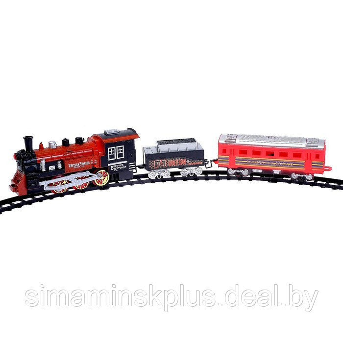 Железная дорога «Классический поезд», свет и звук, с дымом, работает от батареек - фото 3 - id-p199336537
