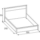 Кровать «Норвуд 33», 1400 × 2000 мм, без основания, цвет белый / орех шоколадный, фото 5