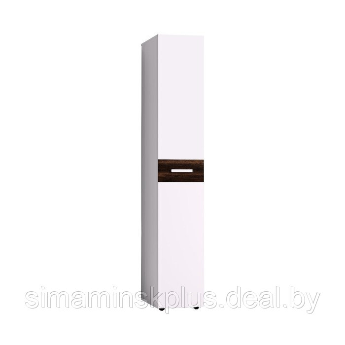 Шкаф для белья «Норвуд 55», 400 × 579 × 2300 мм, цвет белый / орех шоколадный