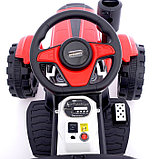 Электромобиль «Трактор», с прицепом, 2 мотора, цвет красный, фото 9
