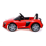 Электромобиль AUDI R8 SPYDER, EVA колёса, кожаное сидение, цвет красный, фото 2