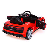 Электромобиль AUDI R8 SPYDER, EVA колёса, кожаное сидение, цвет красный, фото 4