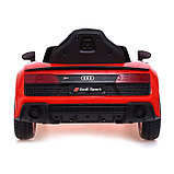 Электромобиль AUDI R8 SPYDER, EVA колёса, кожаное сидение, цвет красный, фото 5