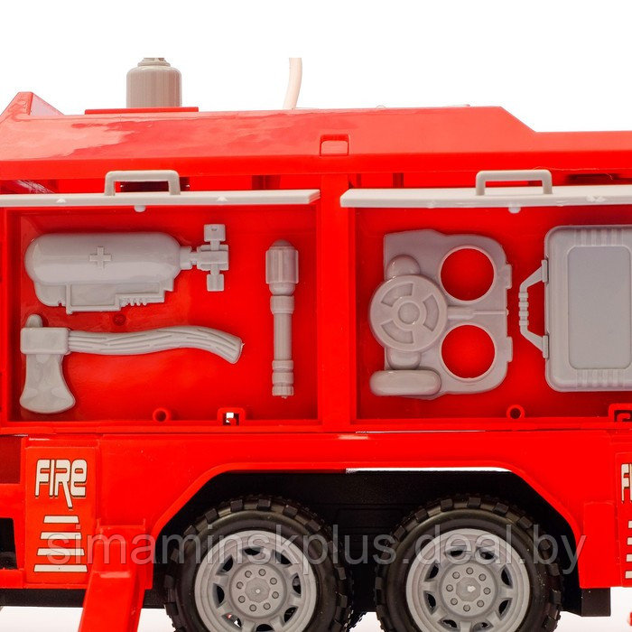 Машина инерционная «Пожарная», масштаб 1:16, световые и звуковые эффекты, стреляет водой, МИКС - фото 7 - id-p199336661
