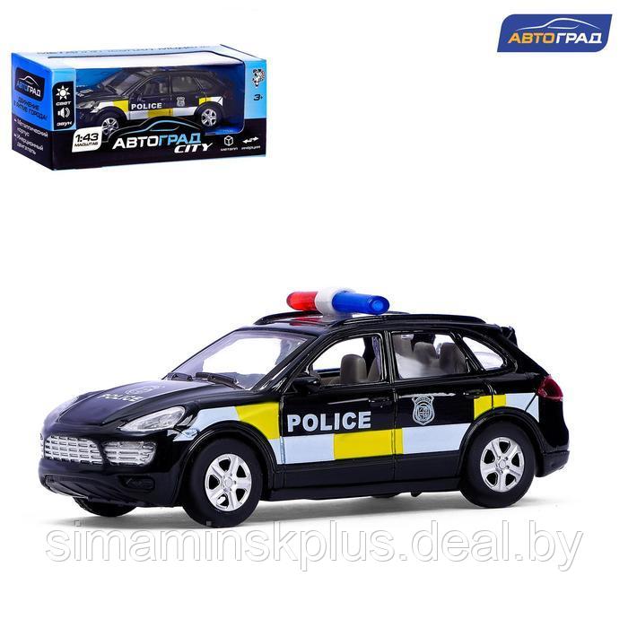 Машина металлическая «Полицейский джип», инерционная, свет и звук, масштаб 1:43 - фото 1 - id-p199336836