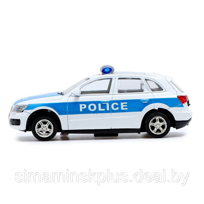 Машина металлическая «Полицейский джип», инерционная, свет и звук, масштаб 1:43 - фото 2 - id-p199336843