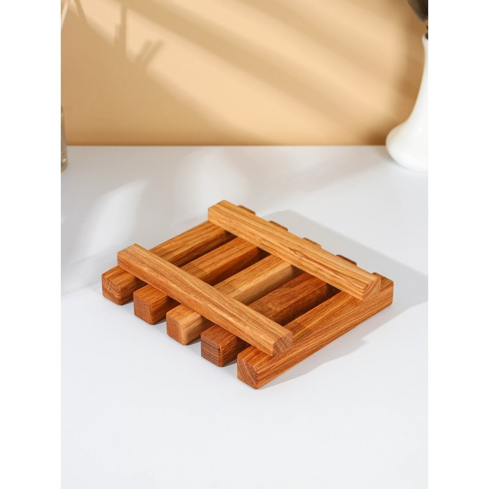 Подставка для разделочных досок, крышек и тарелок Adelica, 18×21×14 см, дуб - фото 6 - id-p199340535
