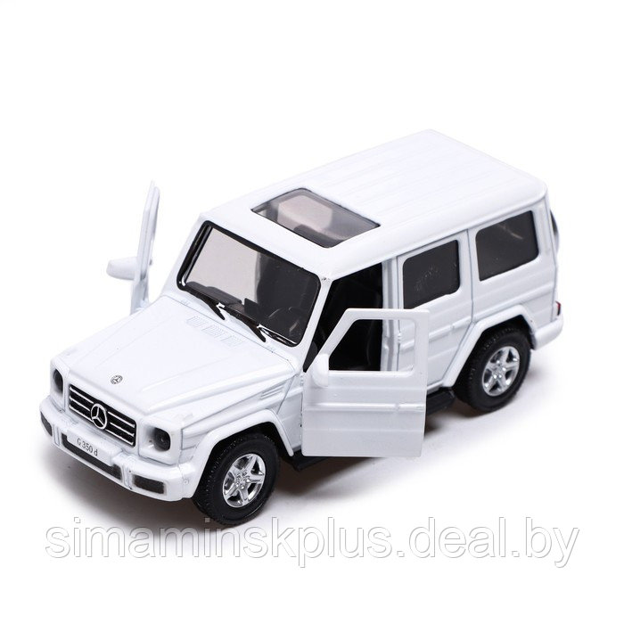 Машина металлическая MERCEDES-BENZ G350D, 1:42, инерция, открываются двери, цвет белый - фото 3 - id-p199336858