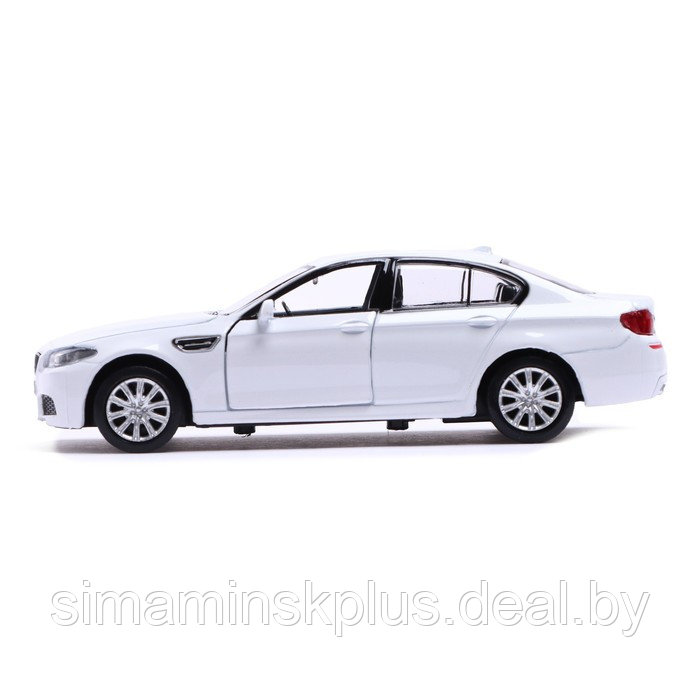 Машина металлическая BMW M5, 1:32, открываются двери, инерция, цвет белый - фото 2 - id-p199336891