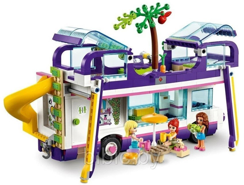 Детский конструктор Автобус путешествий друзья 7009 для девочек аналог лего lego дом френдс friends подружки - фото 3 - id-p199341235