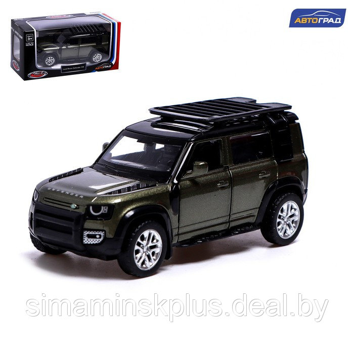 Машина металлическая LAND ROVER DEFENDER 110, 1:43, инерция, открываются двери, цвет зелёный - фото 1 - id-p199336913