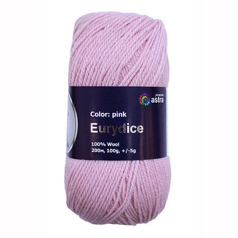 Пряжа Astra Premium 'Эвридика' 100гр. 200м (100% шерсть) (01 розовый), фото 2