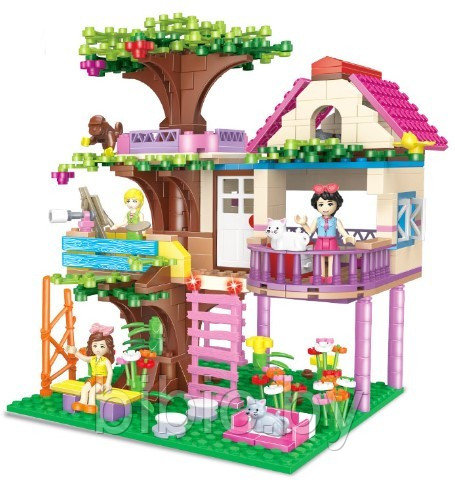 Детский конструктор для девочек Домик на дереве c0213, аналог лего lego дом френдс friends подружки - фото 2 - id-p199343961