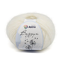 Пряжа Astra Premium 'Воздух' (Air) 50гр. 140м (42% шерсть, 42% акрил, 16% полиэстер) (03 белый)