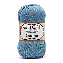 Пряжа Etrofil 'GURME' 100гр. 350м (100% акрил Premium антипиллинг) (75059 античный синий)