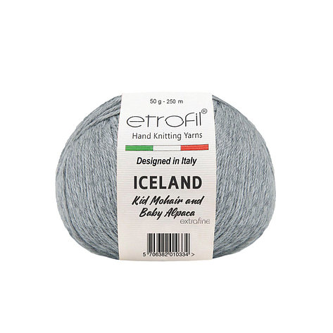 Пряжа Etrofil 'ICELAND' 50гр 250м (10% кид мохер, 5% беби альпака, 55% полиамид, 30% вискоза) (06005, фото 2