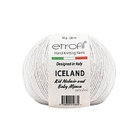 Пряжа Etrofil 'ICELAND' 50гр 250м (10% кид мохер, 5% беби альпака, 55% полиамид, 30% вискоза) (70027 белый)