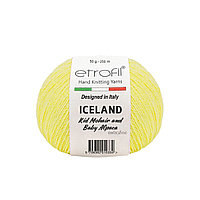 Пряжа Etrofil 'ICELAND' 50гр 250м (10% кид мохер, 5% беби альпака, 55% полиамид, 30% вискоза) (BL1002 желтый)