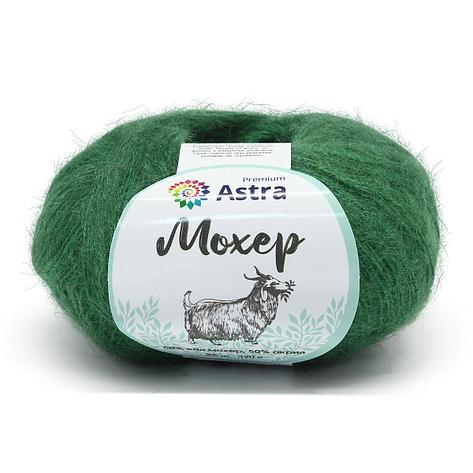 Пряжа Astra Premium 'Мохер' (Mohair) 25гр 190м (+/-5%) (50% кид мохер, 50% акрил) (29 зеленый), фото 2