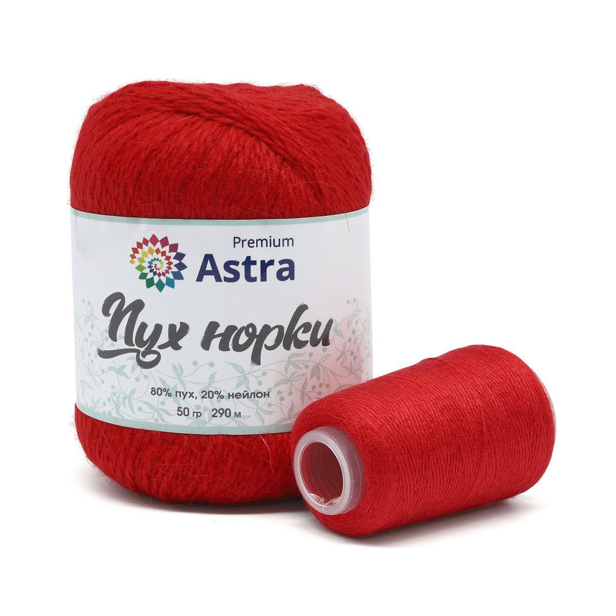 Пряжа Astra Premium 'Пух норки' (Mink yarn) 50гр 290м (+/- 5%) (80%пух, 20%нейлон) (+нить 20гр) (010 - фото 1 - id-p199343214