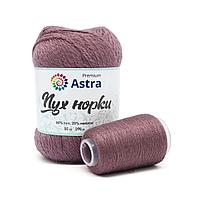 Пряжа Astra Premium 'Пух норки' (Mink yarn) 50гр 290м (+/- 5%) (80%пух, 20%нейлон) (+нить 20гр) (063 пыльный