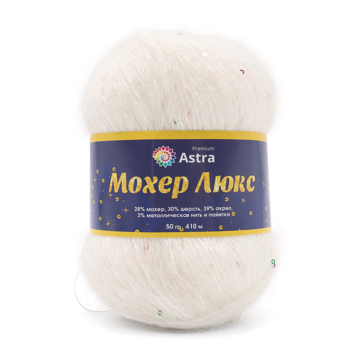 Пряжа Astra Premium 'Мохер Люкс' (Mohair Lux) 50 гр 410 м (+/- 5%) (28% мохер, 30% шерсть, 39% акрил, 3% - фото 1 - id-p199343332