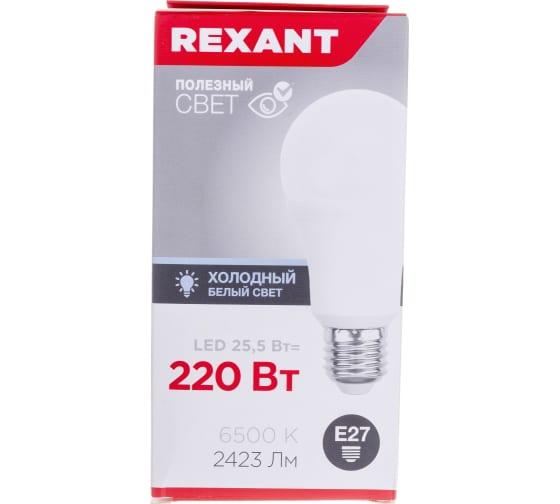 Лампа светодиодная A80 25,5W E27 6500К REXANT