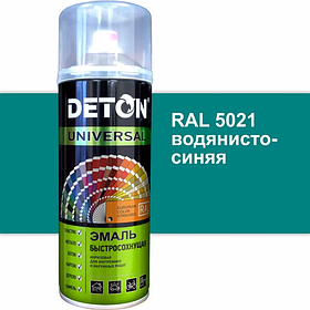 Эмаль акриловая "DETON UNIVERSAL" быстросохнущая RAL 5021 водянисто-синий 520 мл аэрозоль