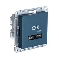 USB розетка тип-C 65W высокоскор.заряд. QC, PD, цвет Изумруд (Schneider Electric ATLAS DESIGN)т