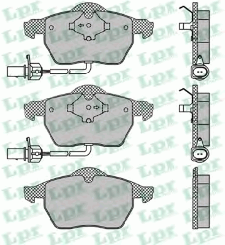 LPR 05P1119  Колодки тормозные дисковые перед Audi A6 1.8T/2.0/2.5TDi 97-02,VW Passat 1.6-2.5TDi 98>