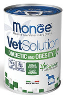 400гр Консервы Monge VetSolution Dog DIABETIC/OBESITY Вет. диета для собак при ожирении и диабете