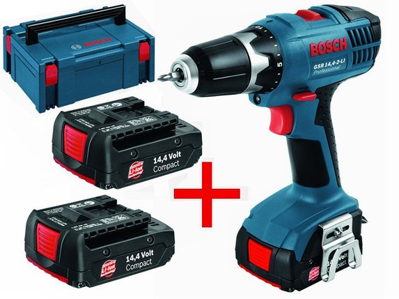 Аккум. дрель-шуруповерт BOSCH GSR 14,4-2 LI L-BOXX (14.4 В, 3 акк., 1.3 А/ч Li-Ion, 2 скор., 34 Нм, шурупы до, фото 2