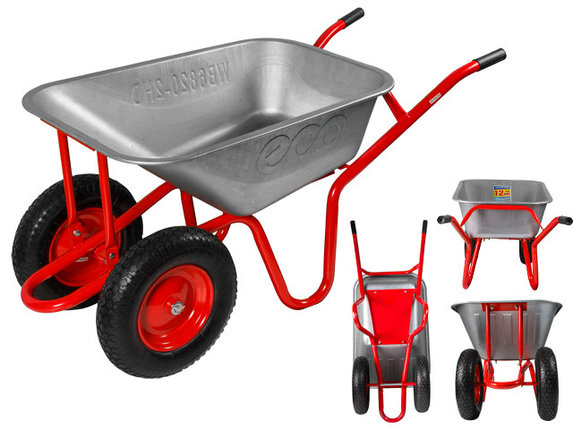 Тачка строительная ECO WB6820-2HD (120л, 400кг, 2 пневмоколеса 4.00-8, вес 17 кг), фото 2