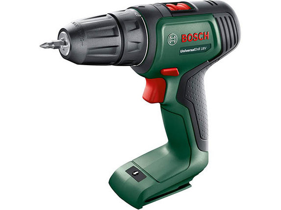 Аккум. дрель-шуруповерт BOSCH UniversalDrill 18V в кор. (18.0 В, БЕЗ АККУМУЛЯТОРА, 2 скор., 30 Нм, шурупы до 8, фото 2