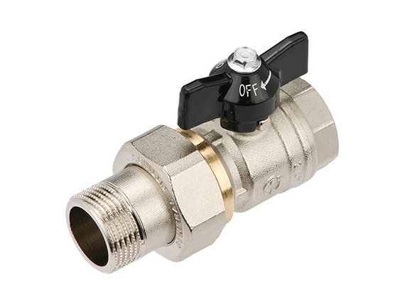 Кран шаровый 1" стандарт нар.-вн. бабочка (со сгоном) General Fittings, фото 2