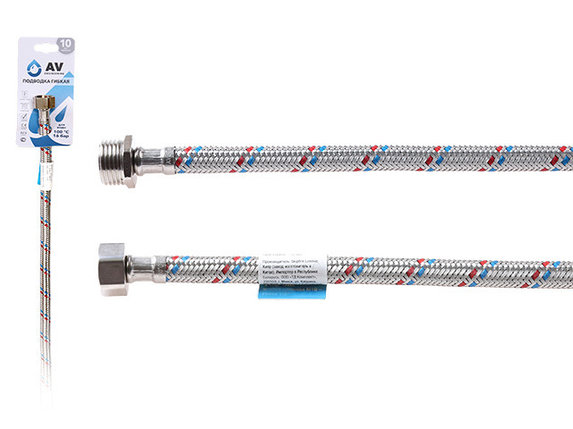 Подводка гибкая, SUS, гайка 1/2" - штуцер 1/2" 40см AV Engineering, фото 2