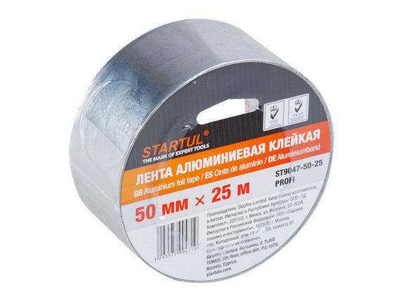 Лента алюминиевая клейкая 50ммх50м STARTUL PROFI (ST9047-50-50), фото 2