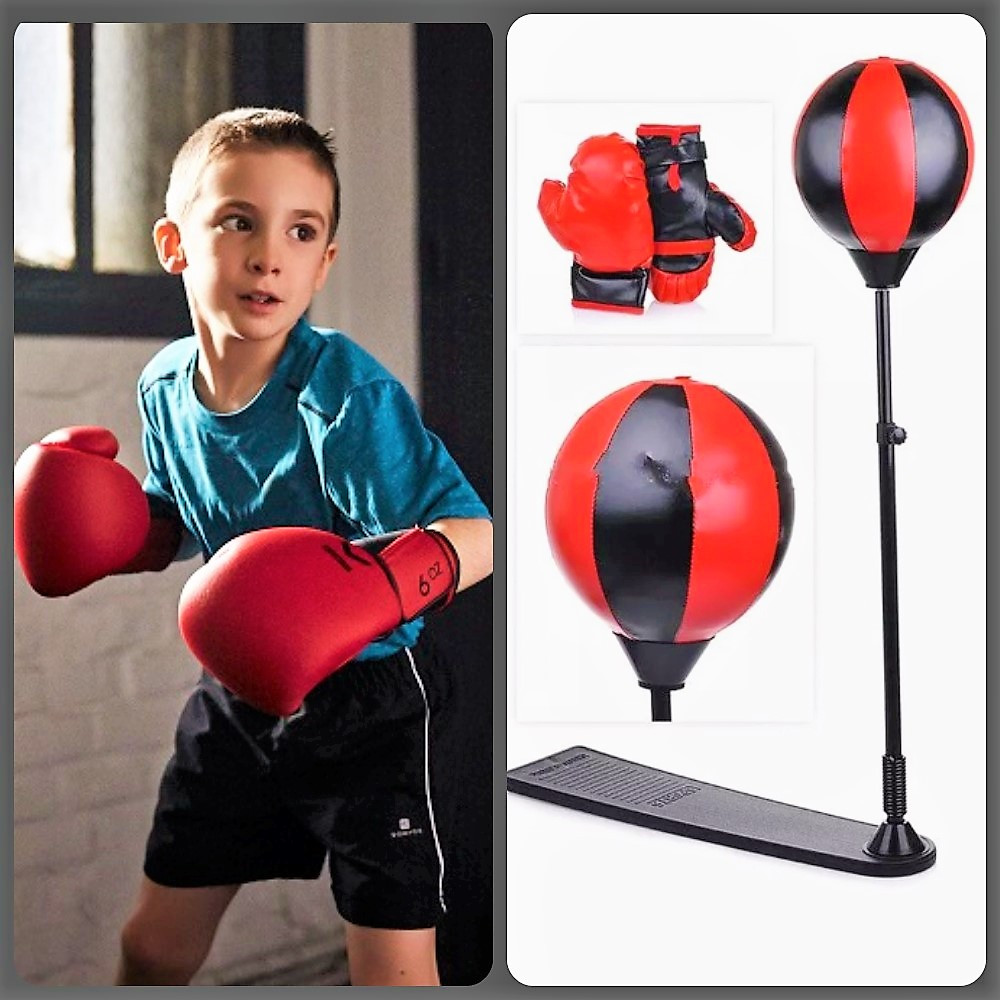 Детский боксерский набор Punching Ball Set / груша, боксерские перчатки и  насос / боксерская груша (ID#199354980), цена: 94 руб., купить на Deal.by