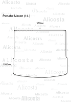 ЭВА автоковрик Porsche Macan (14-) Багажник, Шестиугольник, Черный