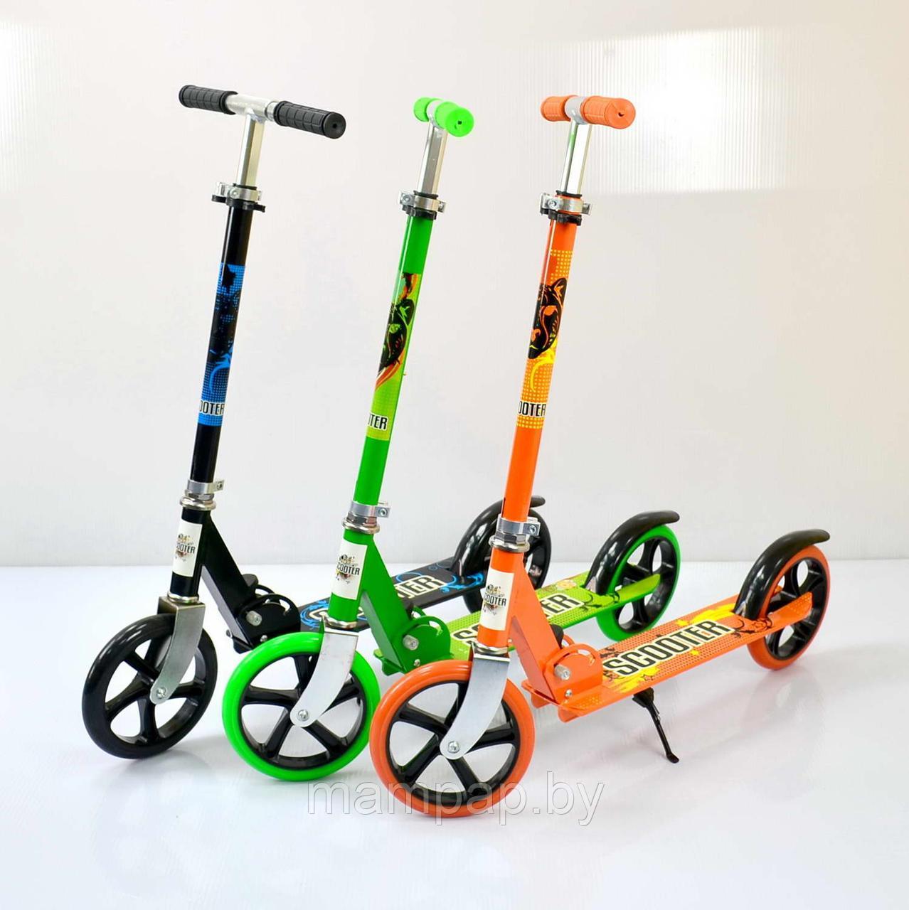 Детский двухколесный Scooter самокат 3623B|Салатовый Нагрузка до 100 кг