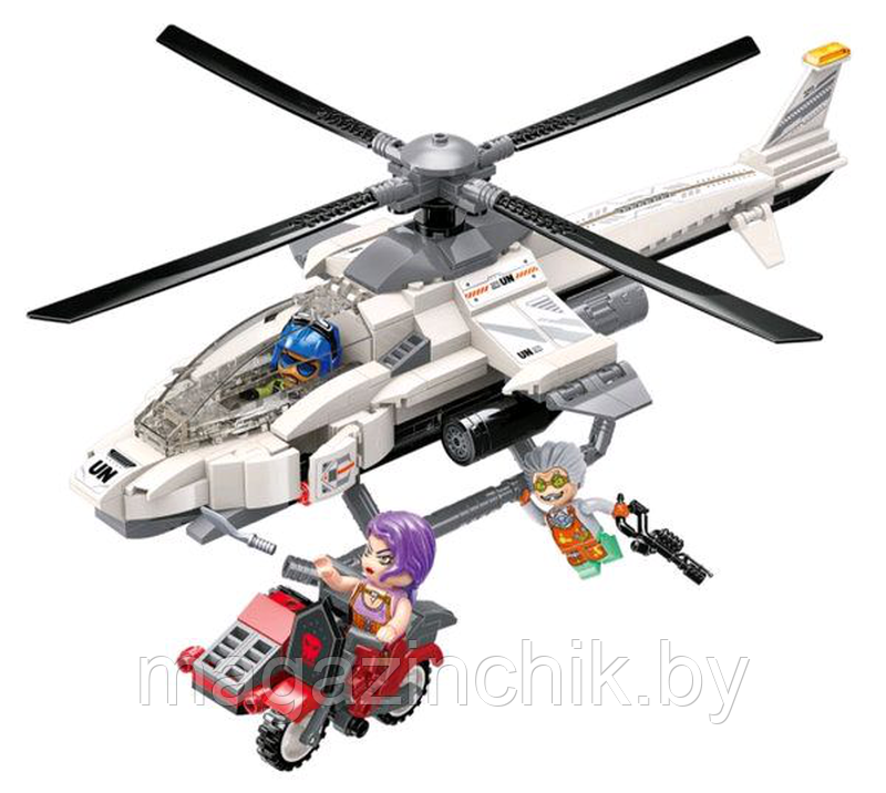 Конструктор Штурмовой вертолёт Апачи Qman 3211, 352 дет. - фото 4 - id-p199357697