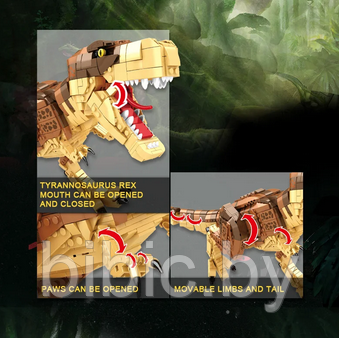 Детский конструктор Динозавр Парк мир юрского периода Тирекс, серия лего lego юрский период jurassic park - фото 5 - id-p199363609