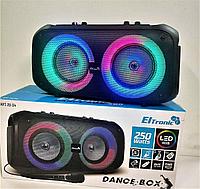 Беспроводная портативная bluetooth колонка Eltronic DANCE BOX 200 арт. 20-04 с проводным микрофоном,