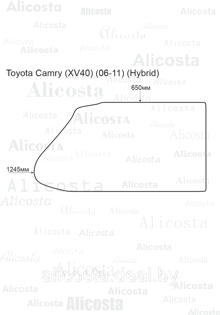 Ворсовый автоковрик Toyota Camry (XV40) (06-11) (Hybrid) Багажник, Premium, Черный - фото 1 - id-p199195236