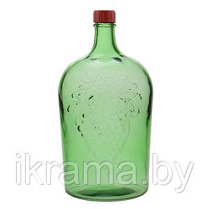 Бутылка Винная 3 литра зеленая